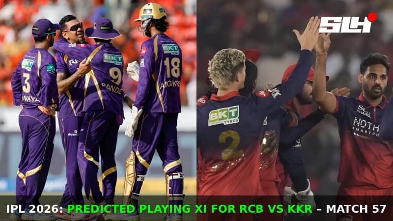 IPL 2026: Predicted Playing XI for RCB vs KKR – Match 57